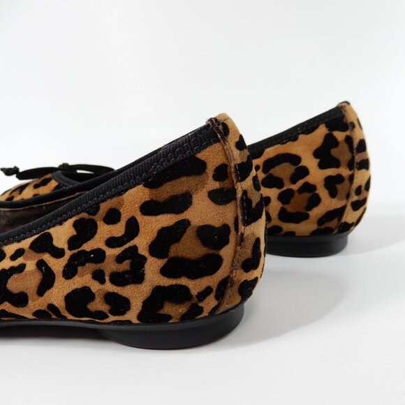 PAUL GREEN Ursula Ballet Flats Size US 6 Sisal Leopard Velvet Bow NEW $398 - Picture 8 of 14